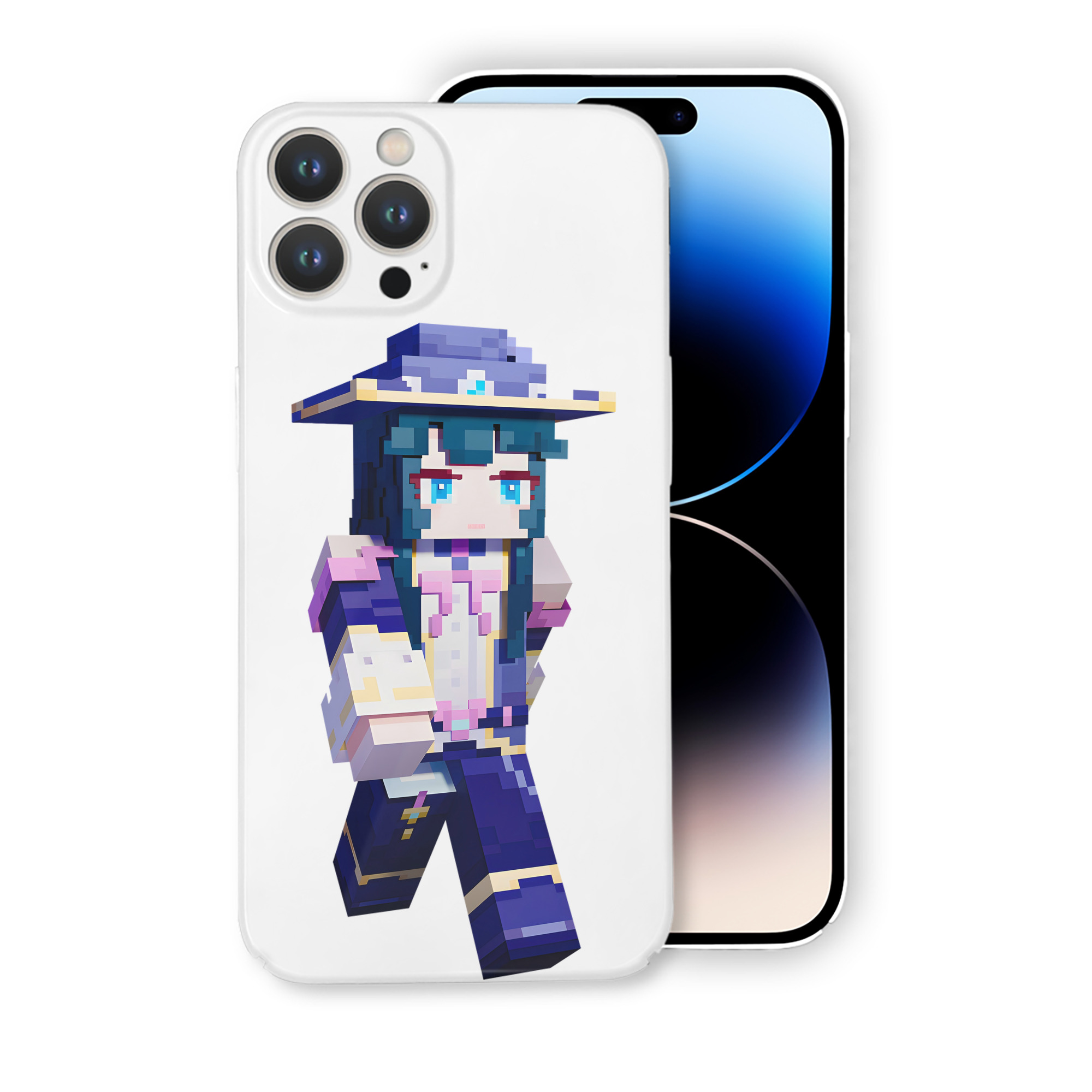 （画像用） マインクラフト ブロックの世界 Minecraft MC Block world 【iPhone 14シリーズ対応】ハードケース